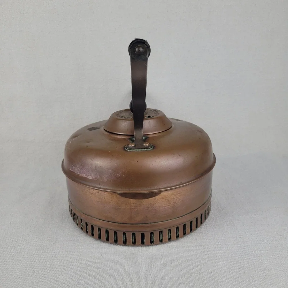 Vintage Linaglow Heatmaster Copper Rapid Boil Tea Kettle Vented Base